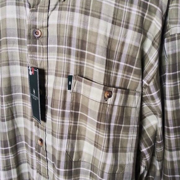 G.H. BASS & CO. Plaid Checkered Button Down Shirt Long Sleeve Check Sz L NWT - Picture 7 of 12